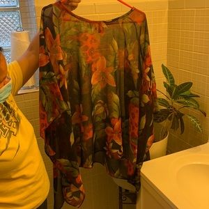 Woman’s elegant floral top